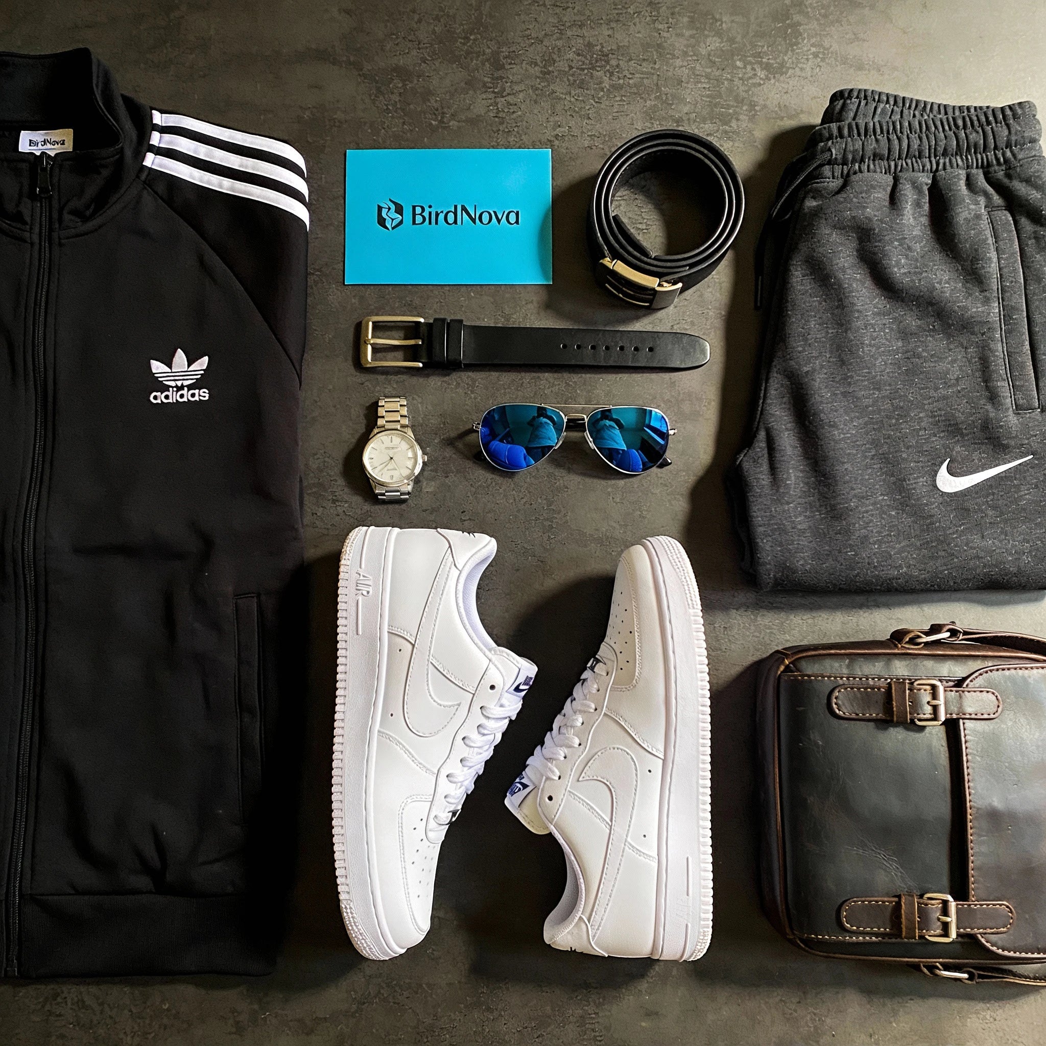 Collection complète vêtements homme : boots, vestes, accessoires