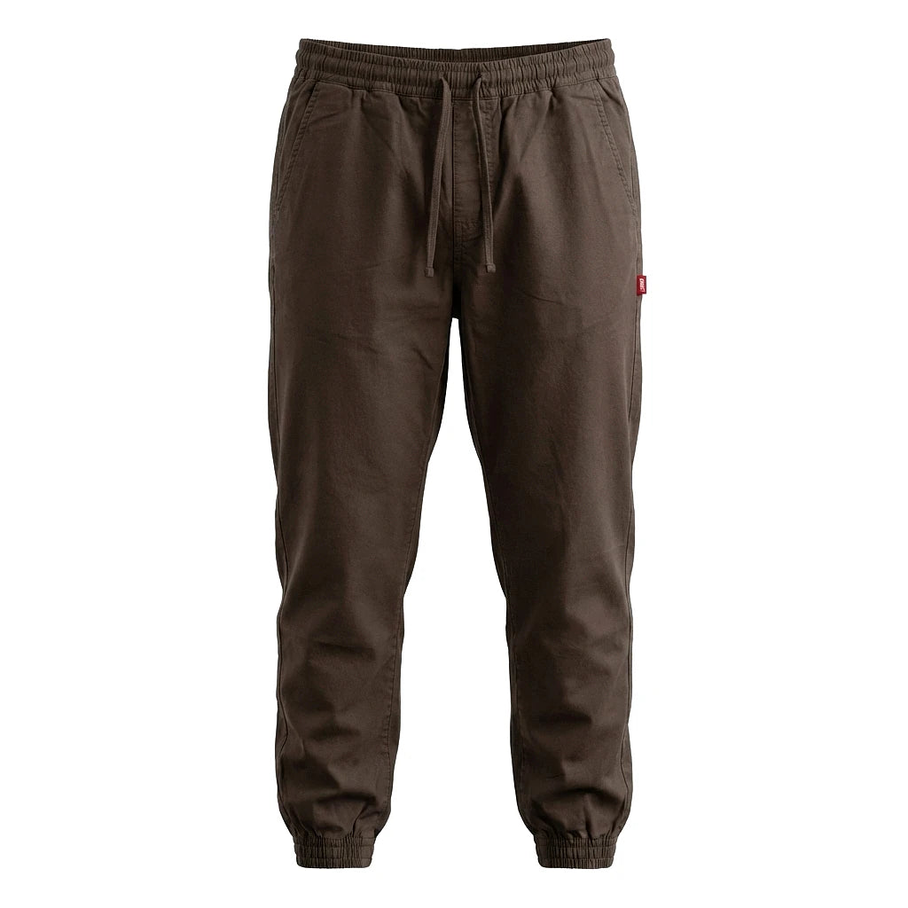 Depart Jogger Slim Marron Homme de face — jogger marron chocolat original BirdNova Algérie