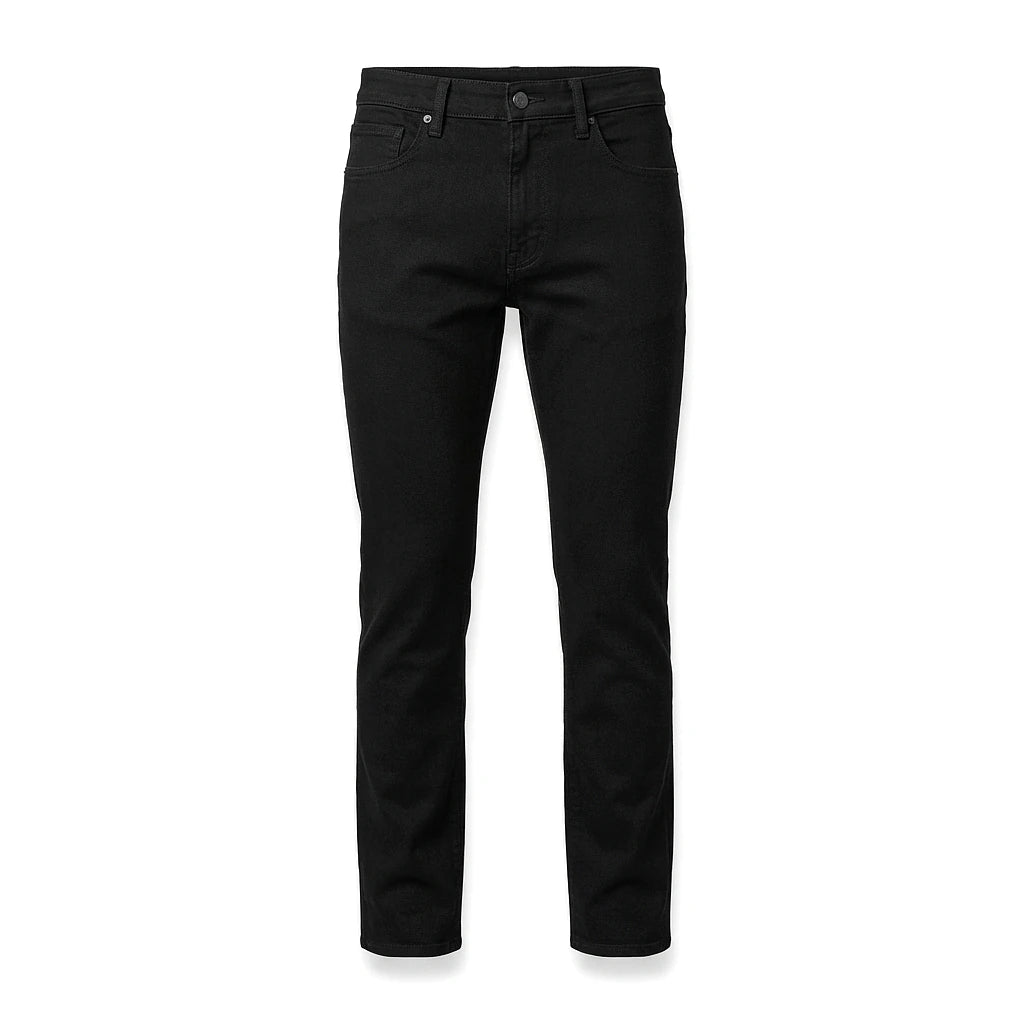 Depart Jean Slim Noir Homme de face — jean noir original BirdNova Algérie