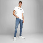 Jean Jack & Jones Glenn slim déchiré vu de face sur mannequin — BirdNova Algérie