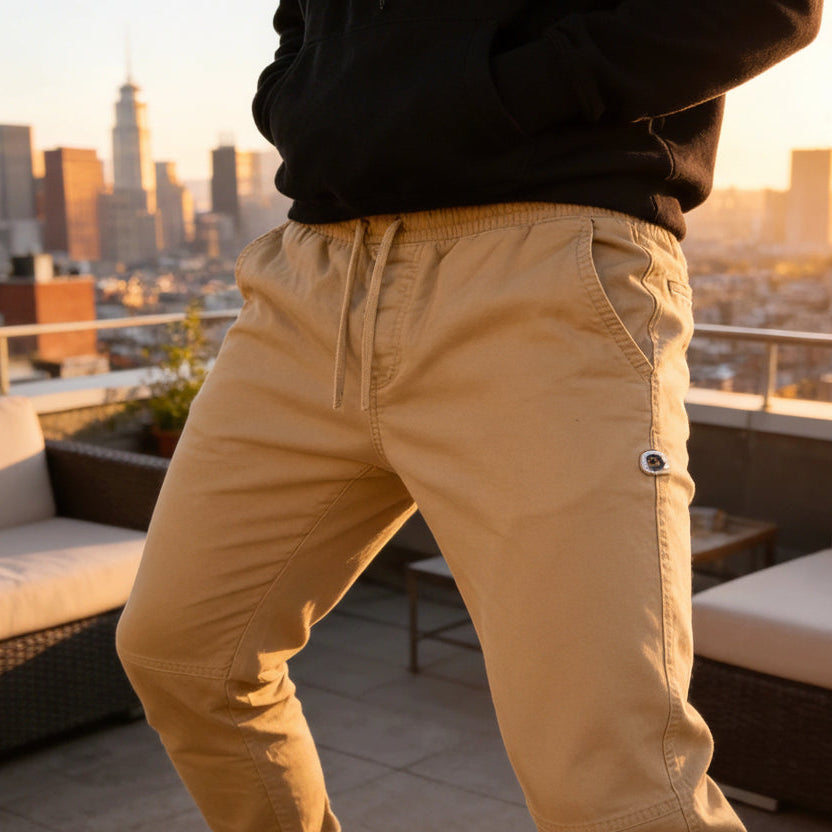 Pantalons Lumberjack Jogger Beige coupe ajustée vêtements homme - BirdNova Algérie