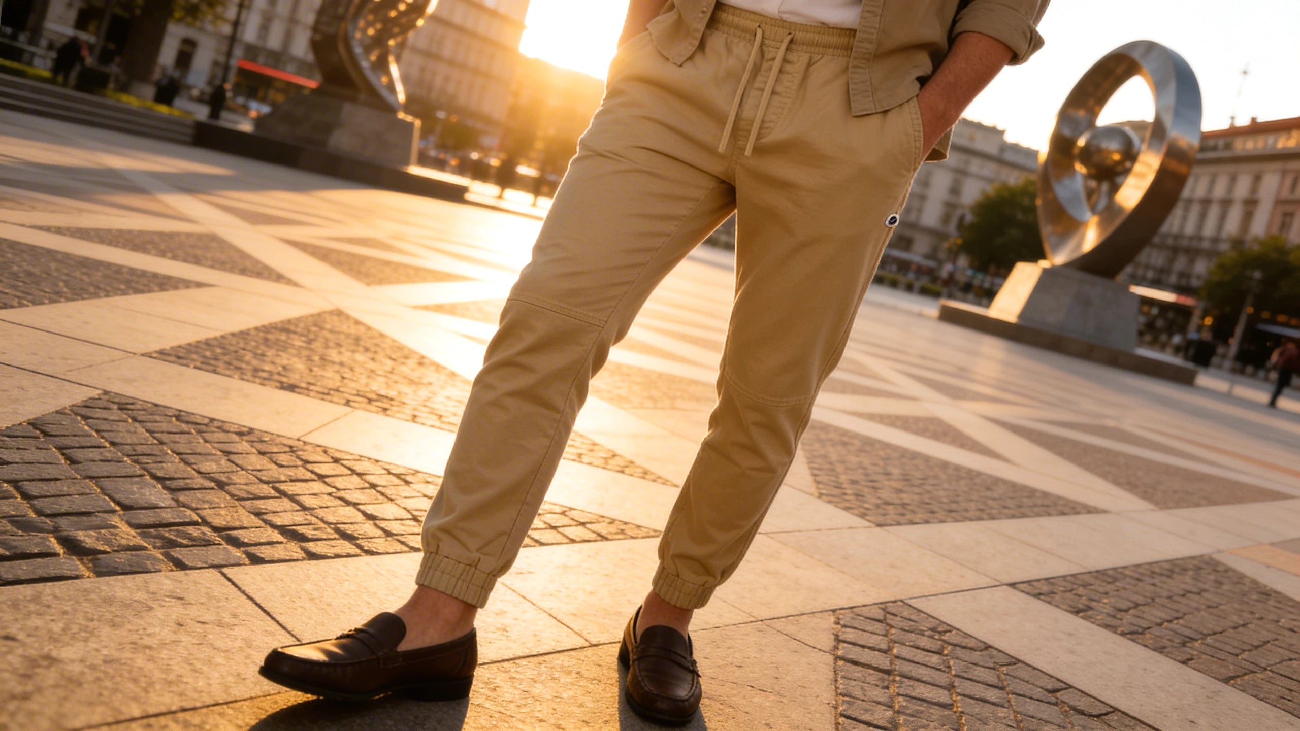 Pantalons Lumberjack Jogger Beige tenue complète vêtements homme - BirdNova Algérie