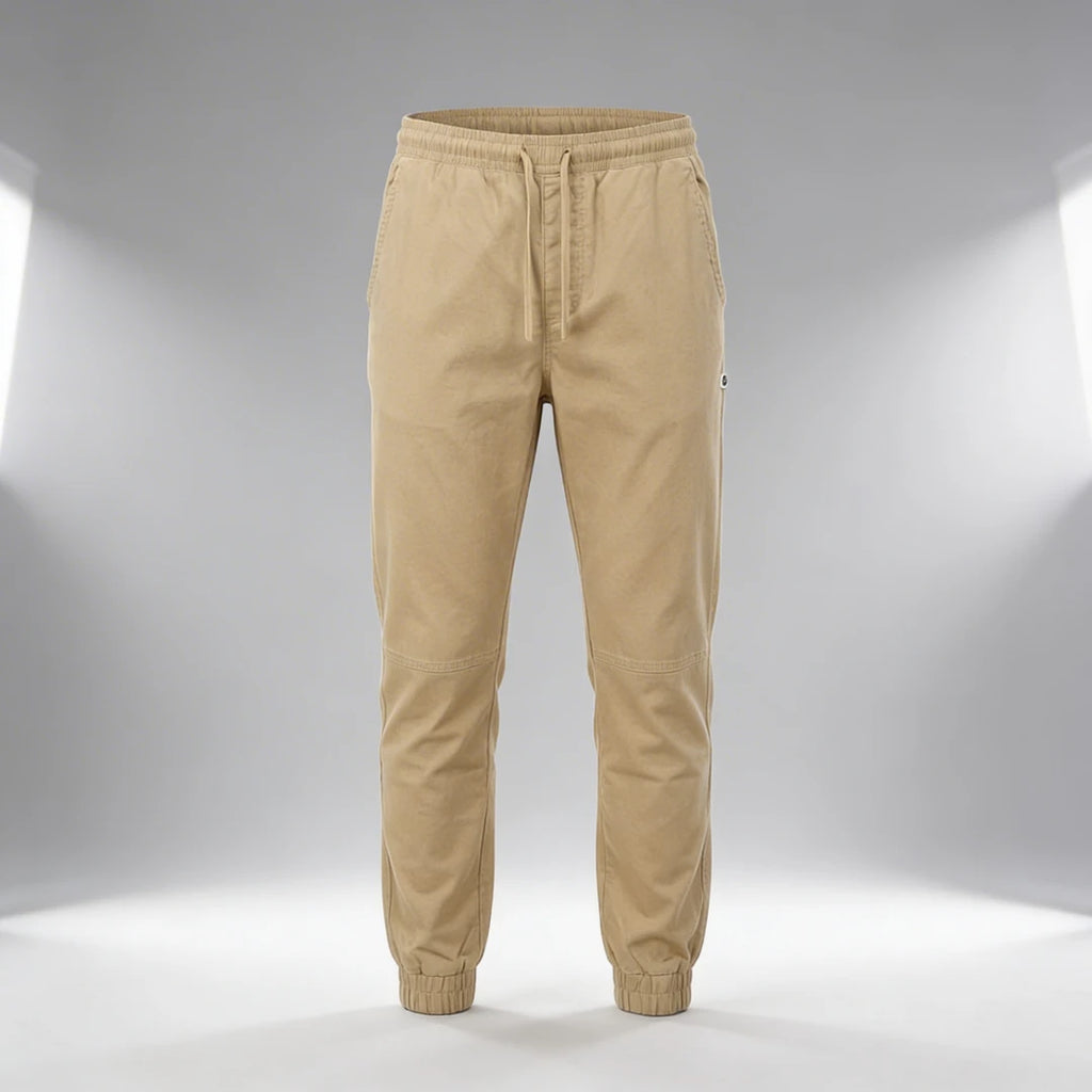 Pantalons Vêtements homme Lumberjack Jogger Beige vue face avant fond studio - BirdNova Algérie