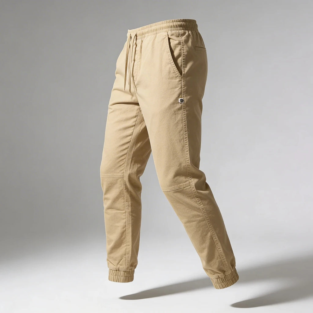 Pantalons Vêtements homme Lumberjack Jogger Beige profil droit fond studio - BirdNova Algérie