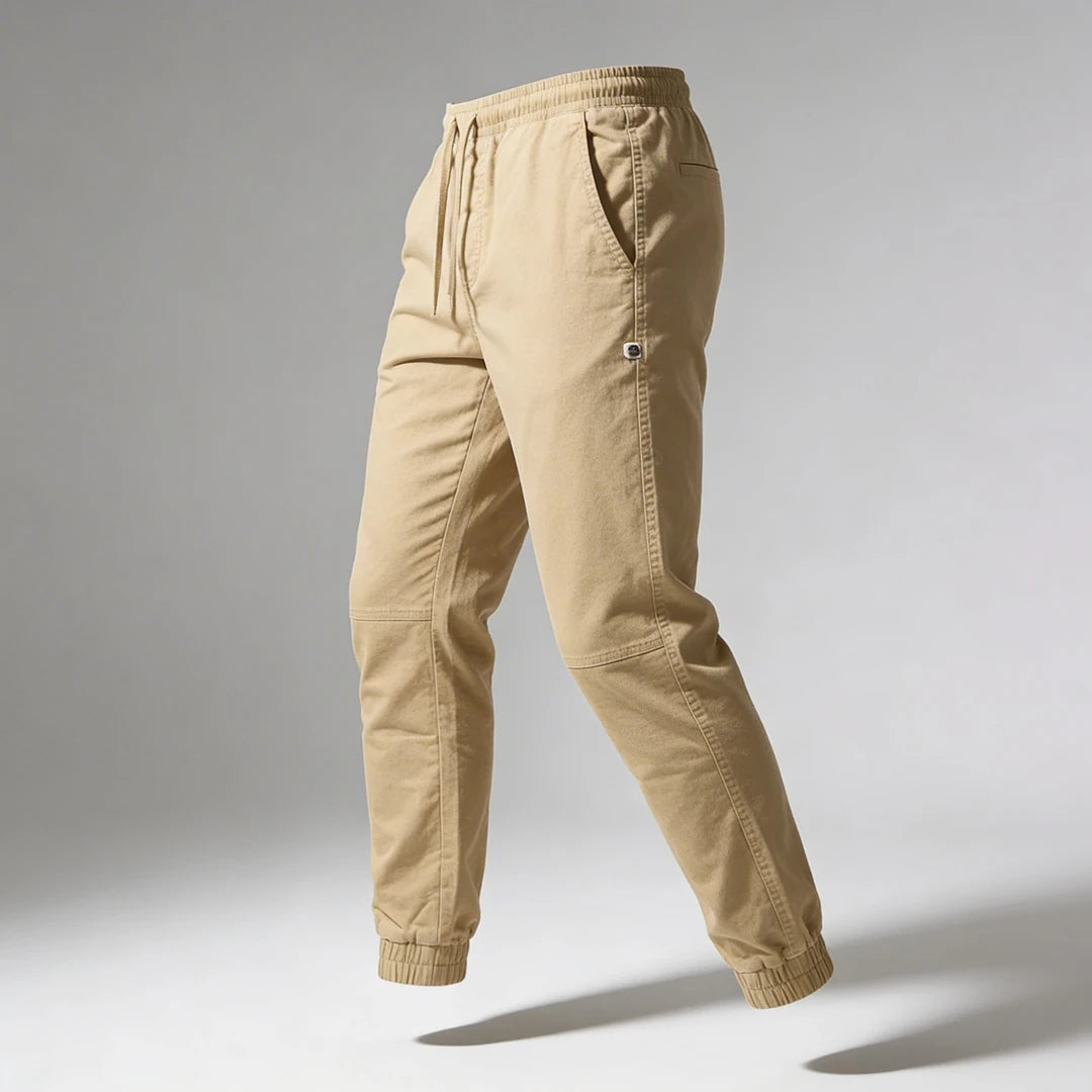 Pantalons Vêtements homme Lumberjack Jogger Beige profil droit fond studio - BirdNova Algérie