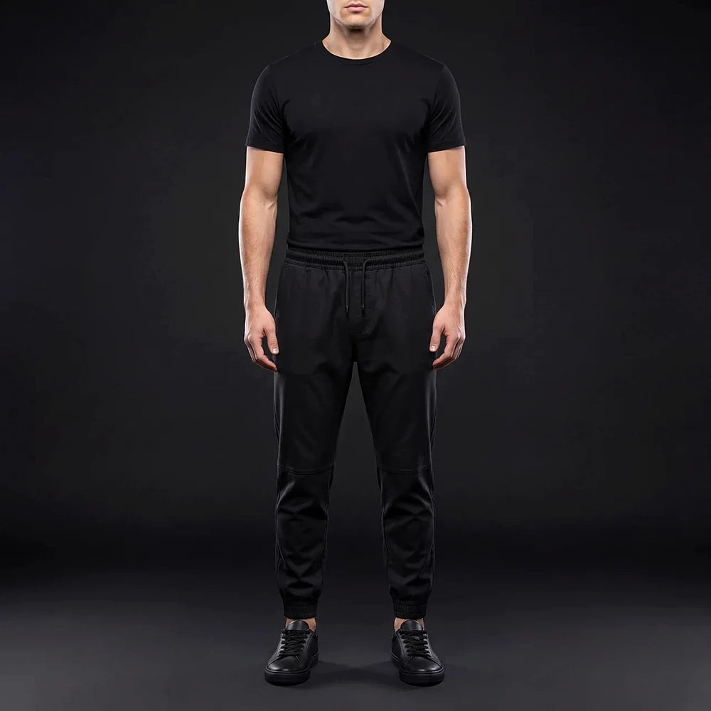 Pantalons Vêtements homme Lumberjack Jogger Black vue de côté - BirdNova Algérie