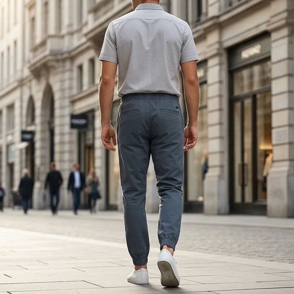 Pantalons Vêtements homme Lumberjack Jogger Dgy vue arrière complète en situation - BirdNova Algérie