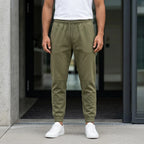 Pantalons Vêtements homme Lumberjack Jogger Kaki vue face avant en situation - BirdNova Algérie