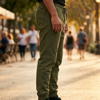 Pantalons Vêtements homme Lumberjack Jogger Kaki profil droit en situation - BirdNova Algérie