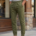 Pantalons Vêtements homme Lumberjack Jogger Kaki vue trois-quarts en situation - BirdNova Algérie