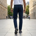 Pantalons Vêtements homme Lumberjack Jogger Navy vue arrière complète en situation - BirdNova Algérie