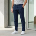 Pantalons Vêtements homme Lumberjack Jogger Navy vue face avant en situation - BirdNova Algérie