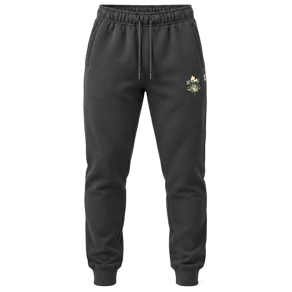 Lumberjack Jogging Gris Anthracite Homme, vue de face avec motif feuille, BirdNova Algérie