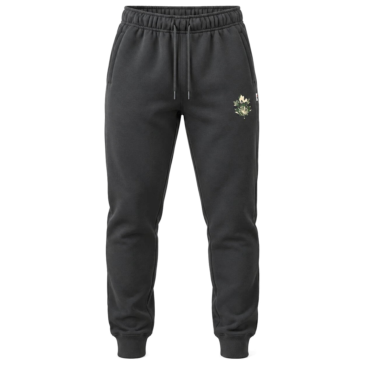 Lumberjack Jogging Gris Anthracite Homme, vue de face avec motif feuille, BirdNova Algérie