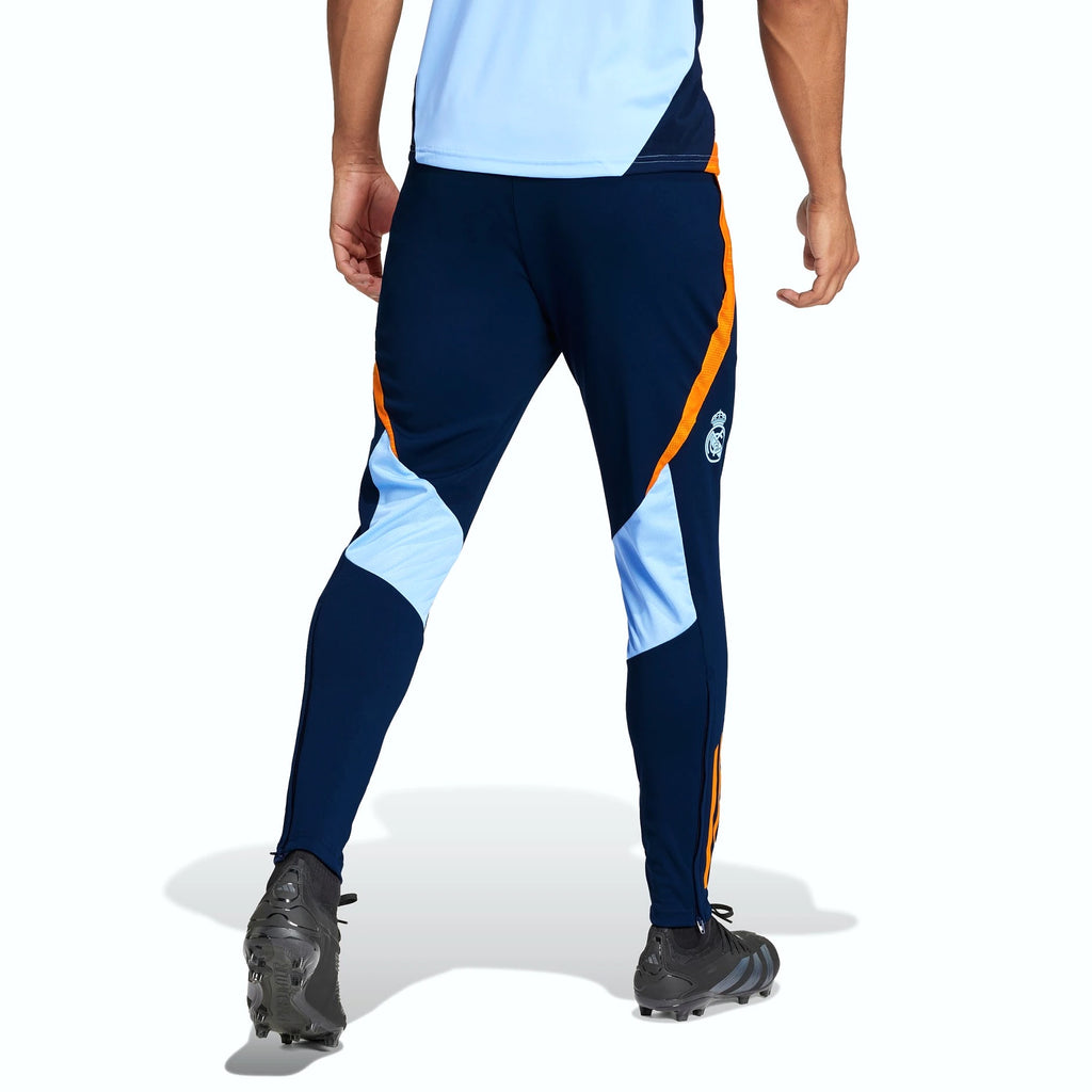 Adidas Pantalon Real Madrid Marine, vue de face avec empiècements bleu ciel, BirdNova Algérie