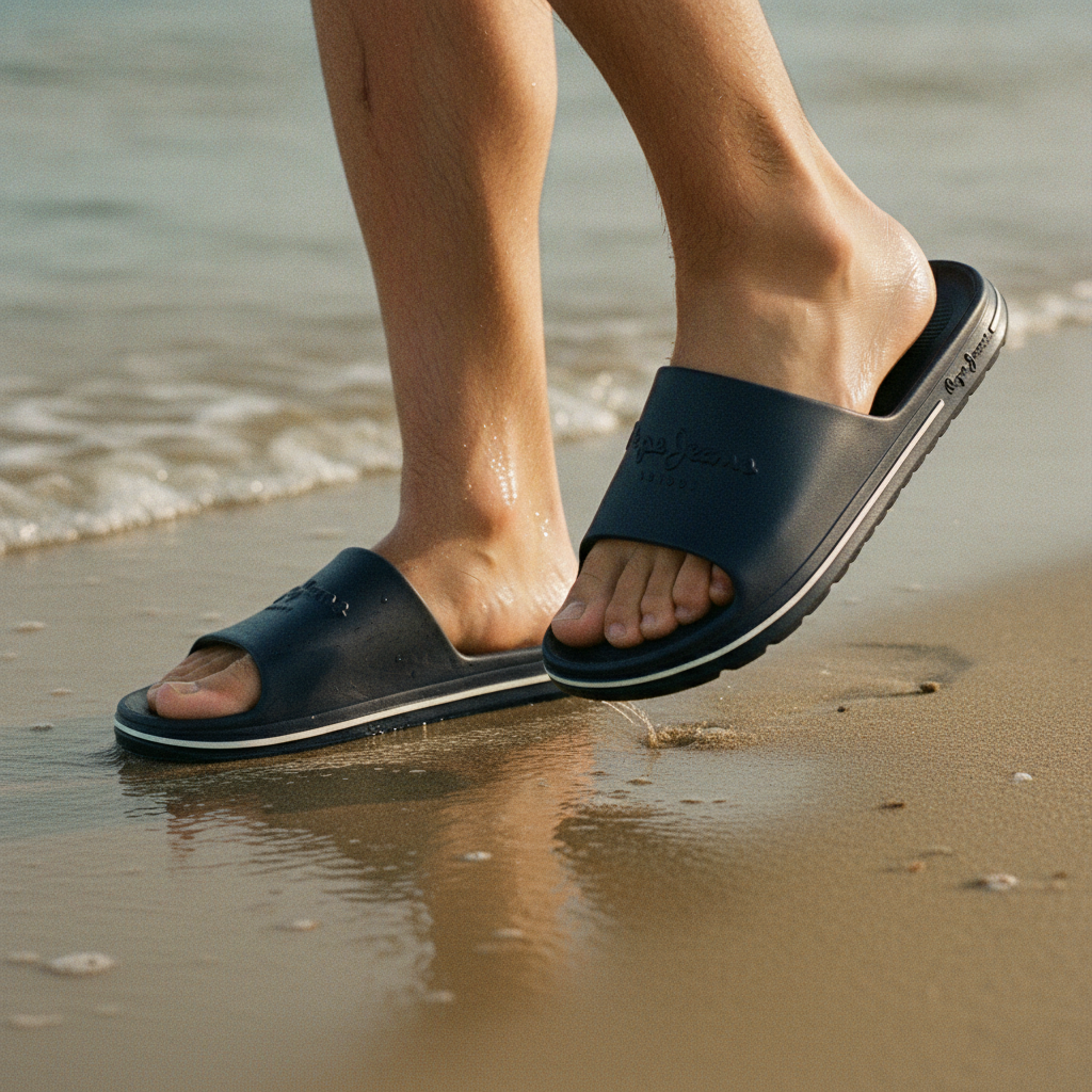 Pepe Jeans Beach Slide Bleu Marine - confort au porte, original BirdNova Algerie