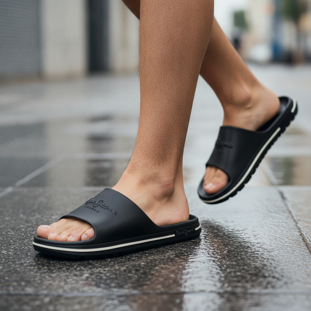 Pepe Jeans Beach Slide Noire - confort au porte, original BirdNova Algerie