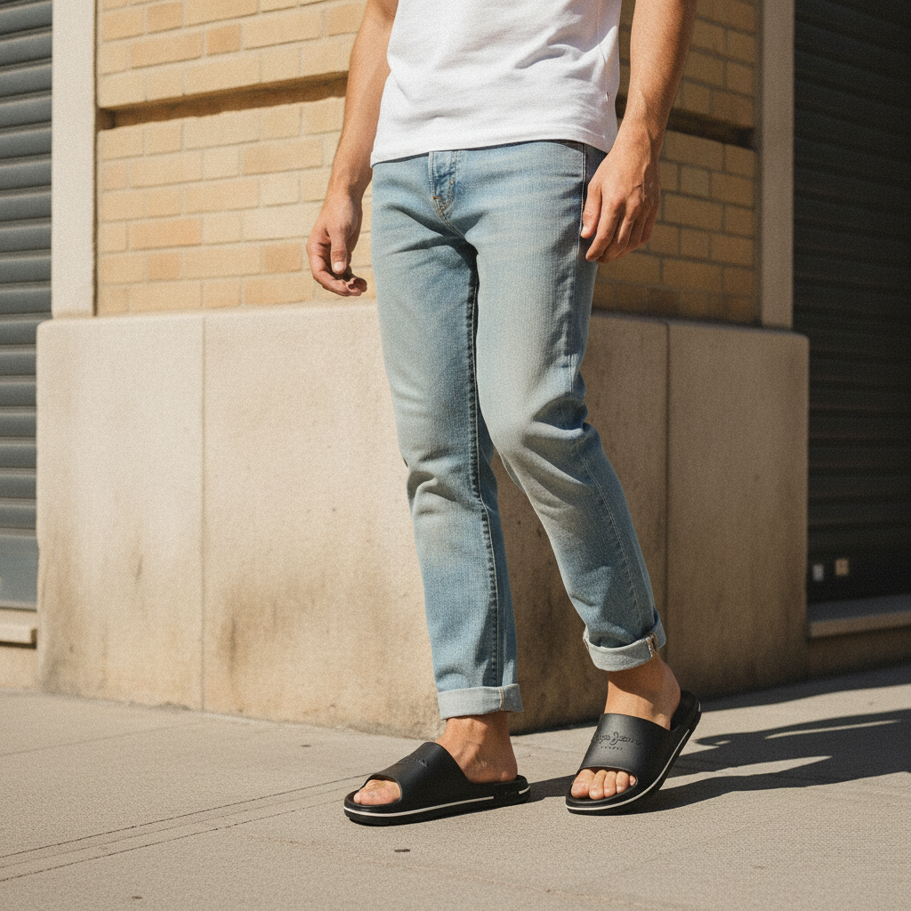 Pepe Jeans Beach Slide Noire - style et look, original BirdNova Algerie