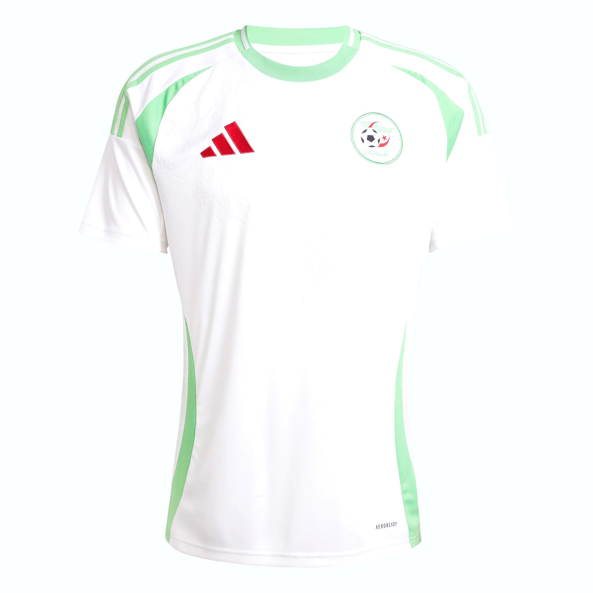 Maillot domicile Algérie 24 blanc et vert menthe de face — BirdNova Algérie
