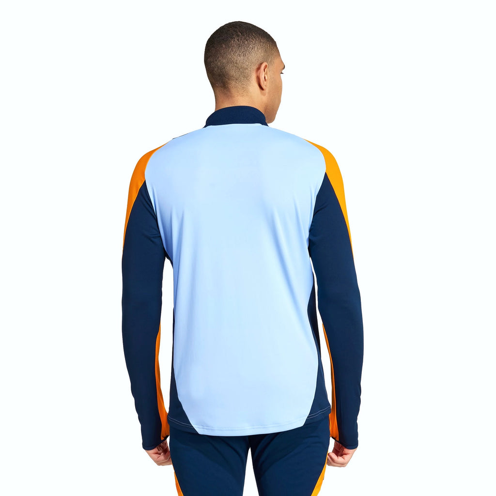 Adidas Haut Real Madrid Bleu Ciel, vue de dos portée, BirdNova Algérie
