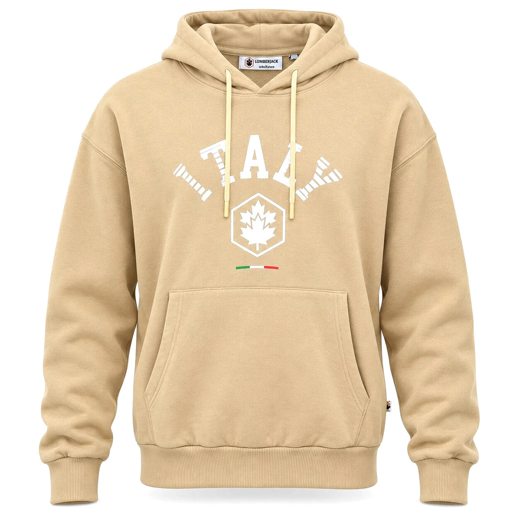 Lumberjack Hoodie Italy Beige Sable Homme — vue de face, original BirdNova Algérie
