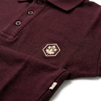 Lumberjack Polo Essentials Bordeaux — détail logo brodé, original BirdNova Algérie