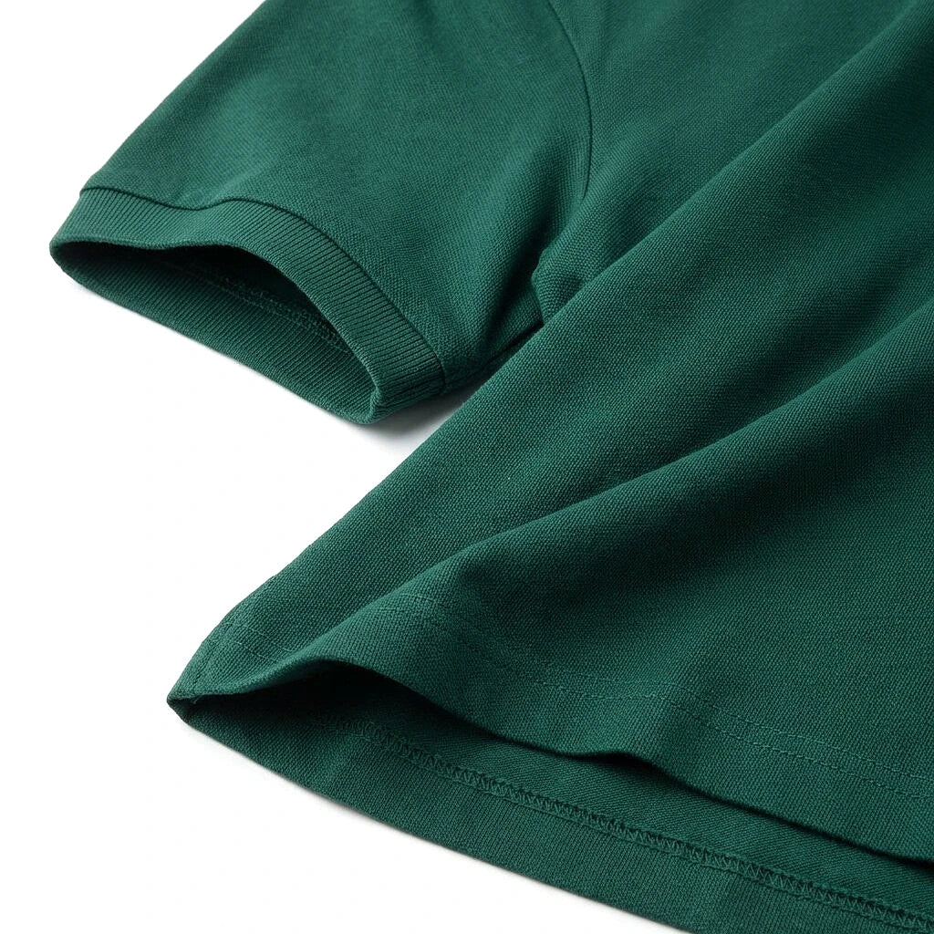Lumberjack Polo Essentials Vert — détail logo brodé, original BirdNova Algérie