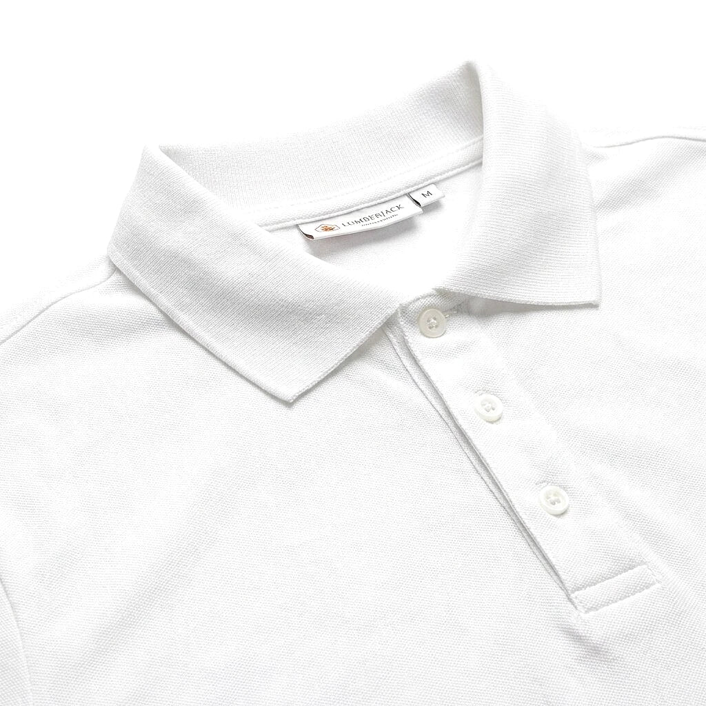 Lumberjack Polo Blanc — col et patte à boutons, original BirdNova Algérie