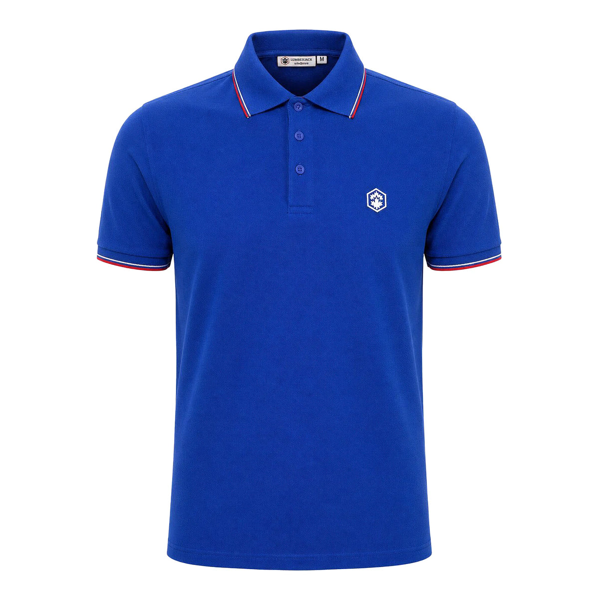 Lumberjack Polo Bleu Roi Homme de face — polo original BirdNova Algérie