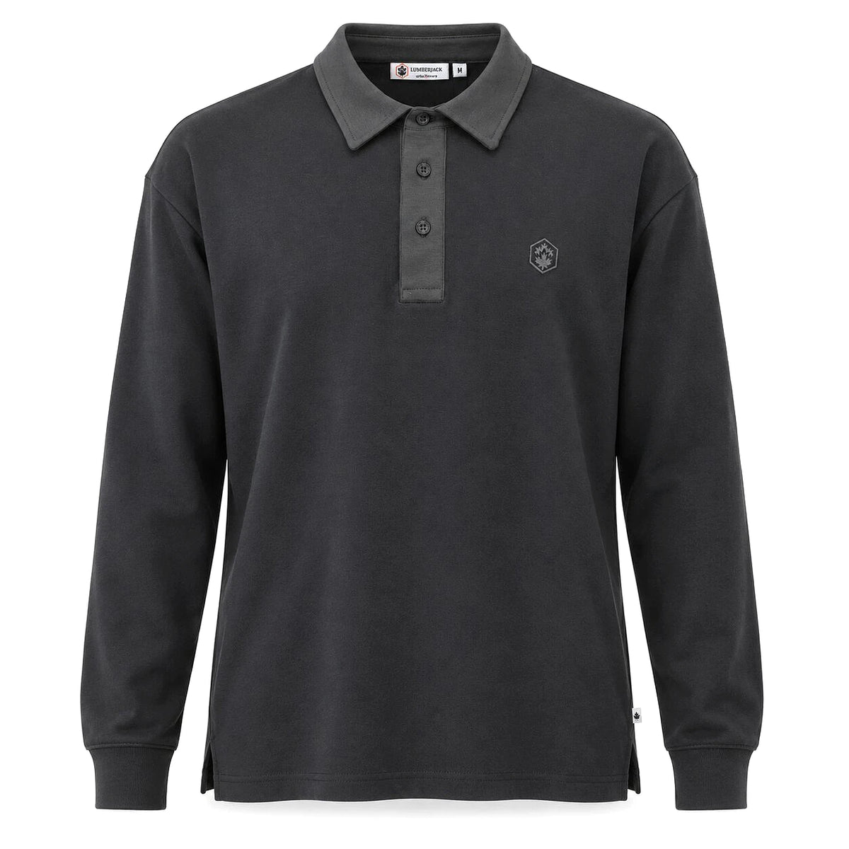 Lumberjack Polo Manches Longues Gris Anthracite Homme — vue de face, original BirdNova Algérie