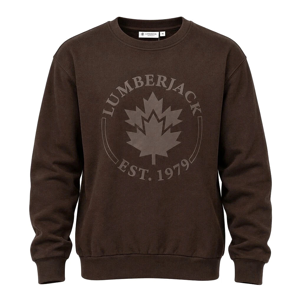 Lumberjack Sweat Shirt Marron Homme — vue de face avec émblème, original BirdNova Algérie