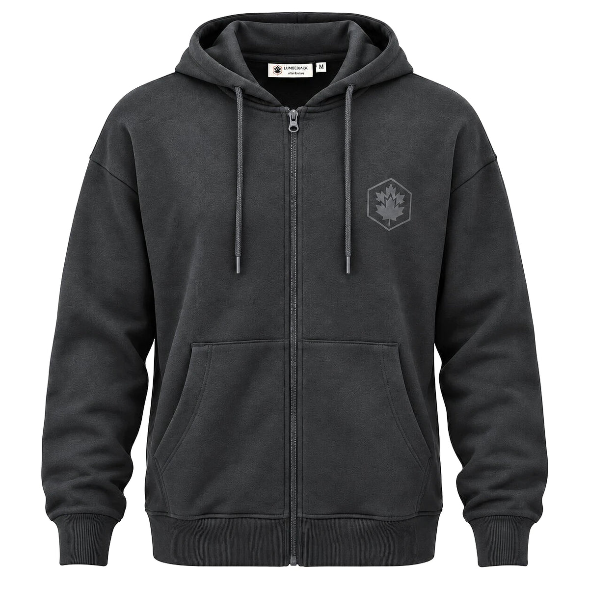 Lumberjack Zip Hoodie Gris Anthracite Homme — vue de face, original BirdNova Algérie