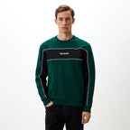 Reebok Sweat Vert Homme, vue de face portée avec bloc noir, BirdNova Algérie