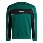 Reebok Sweat Vert, vue à plat des blocs vert et noir et des liserés blancs, BirdNova Algérie