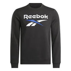Reebok Sweat Noir, vue à plat du logo Vector blanc et bleu, BirdNova Algérie