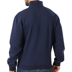 Reebok Sweat Demi-Zip Bleu Marine, vue de dos, BirdNova Algérie
