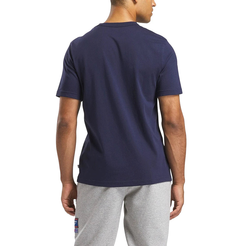 Reebok T-Shirt Bleu Marine, vue de dos portée, BirdNova Algérie