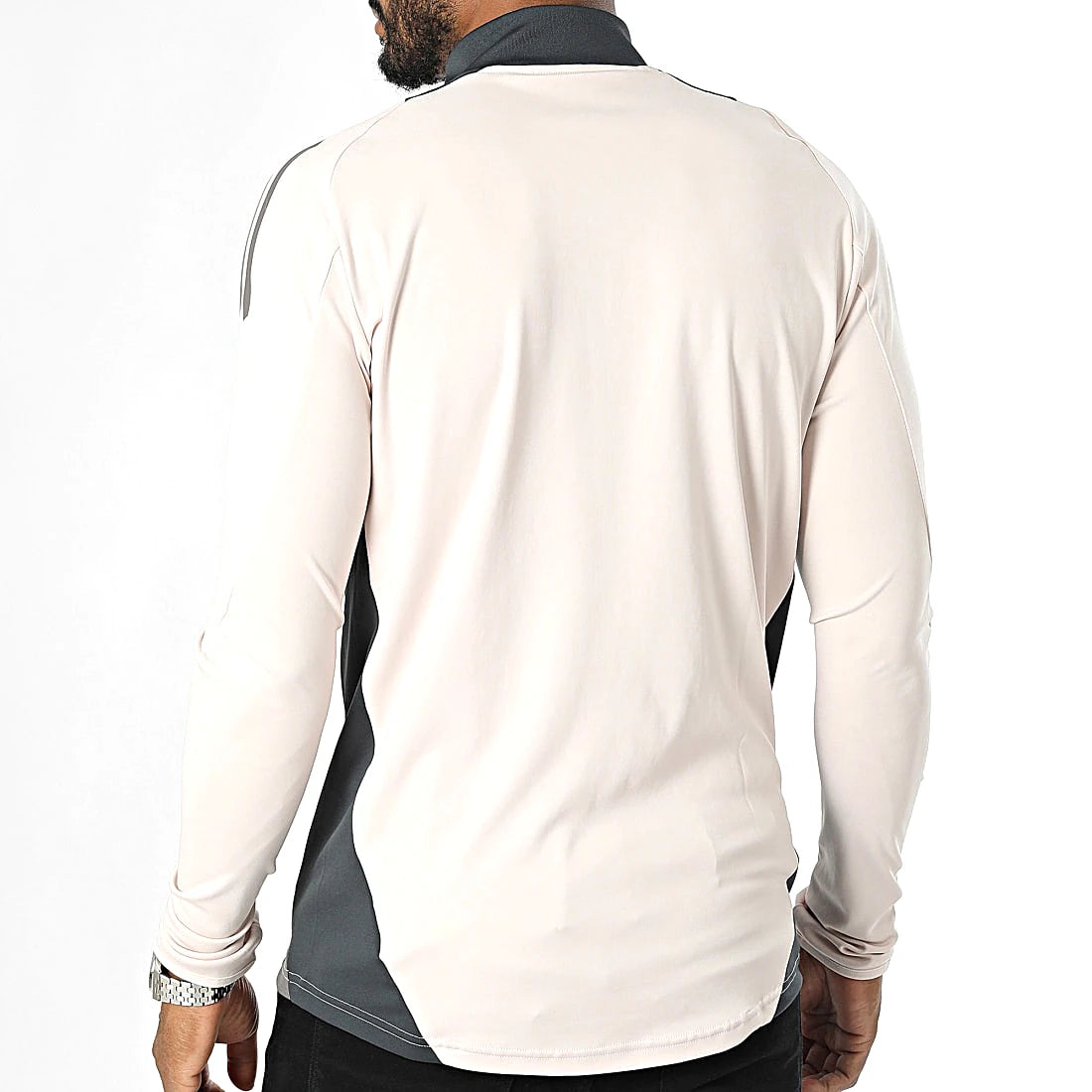 Adidas Haut Real Madrid Beige, vue de dos portée, BirdNova Algérie