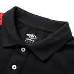 Umbro Polo Noir — col polo et étiquette, original BirdNova Algérie