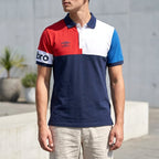 Umbro Polo Colorblock Marine porté par un homme — original BirdNova Algérie