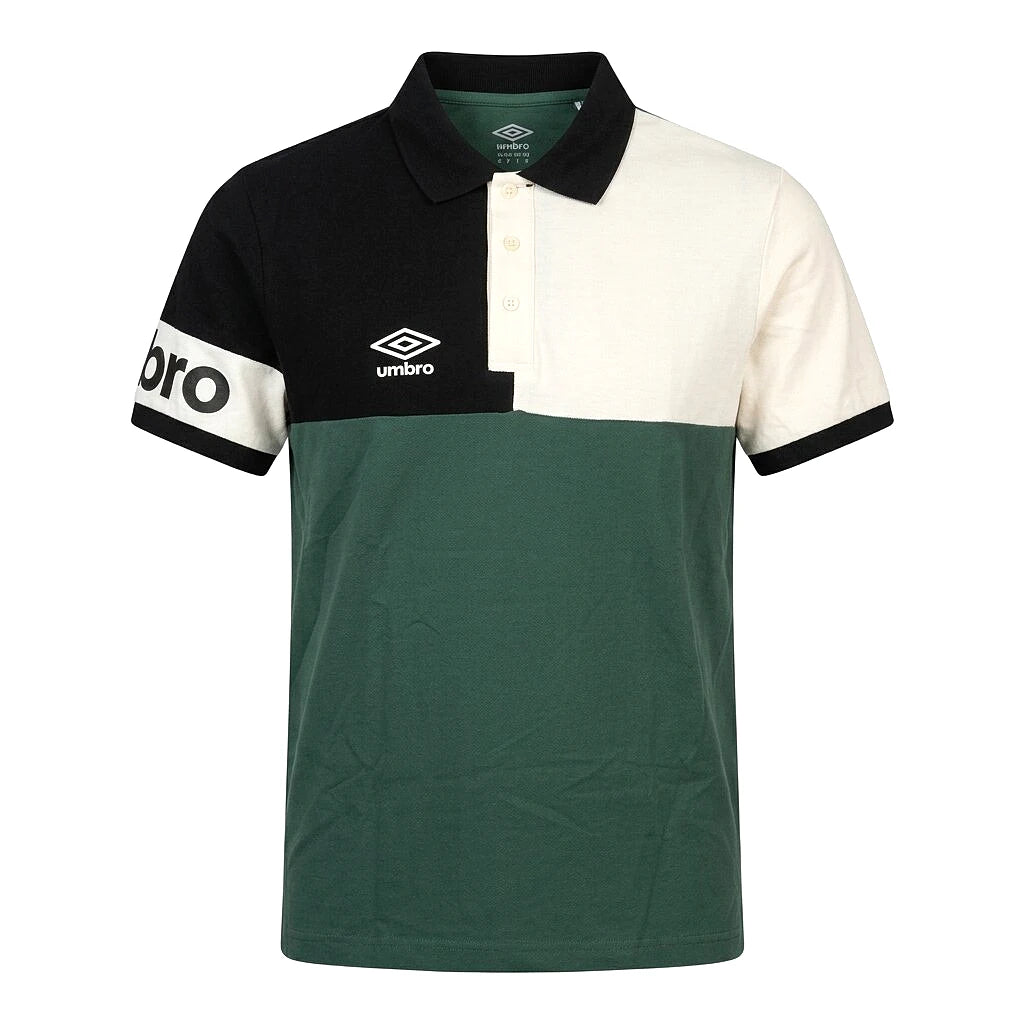Umbro Polo Color-Block Vert Homme de face — polo original BirdNova Algérie