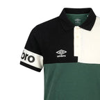 Panneau noir et patte crème du polo Umbro vert — original BirdNova Algérie