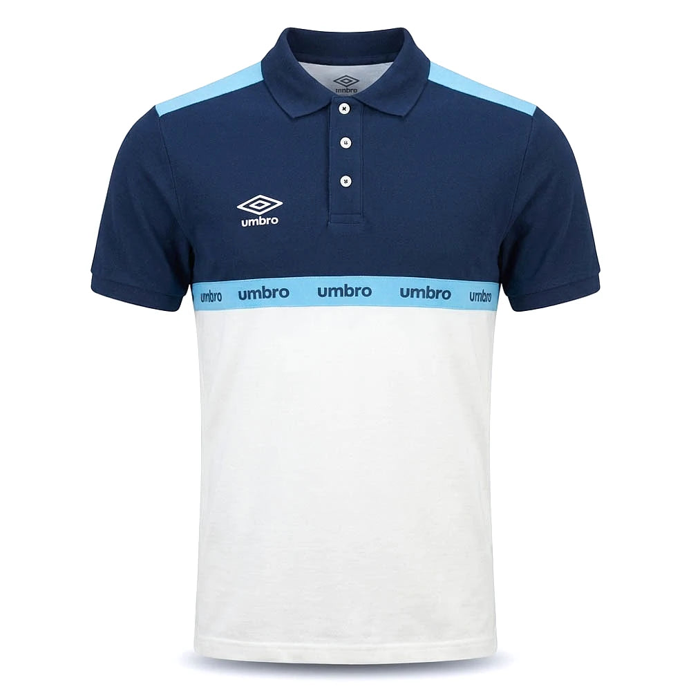 Umbro Polo Marine Et Blanc Homme — vue de face, original BirdNova Algérie