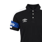 Umbro Polo Noir — col, épaule blanche et brassard bleu, original BirdNova Algérie
