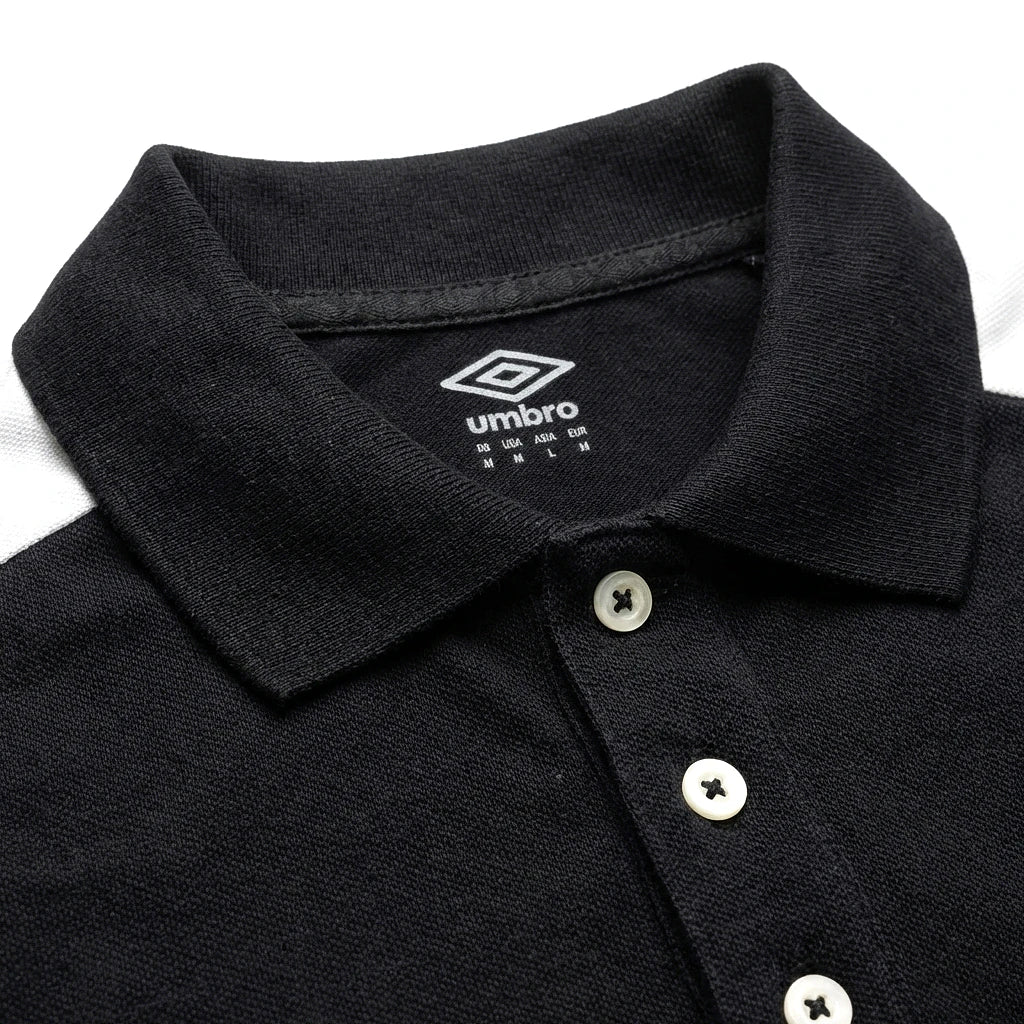 Umbro Polo Noir — col et patte à boutons, original BirdNova Algérie