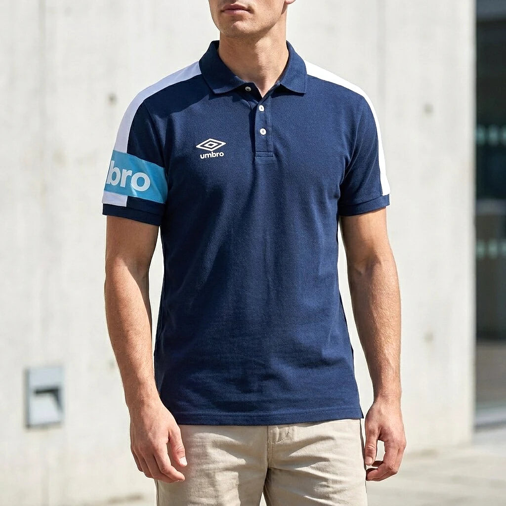 Umbro Polo Marine porté par un homme — original BirdNova Algérie