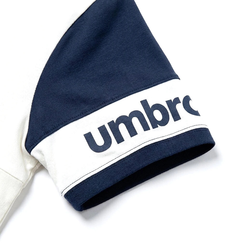 Umbro Polo Blanc — manche avec grand logo Umbro marine, original BirdNova Algérie