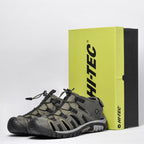 Sandales Hommes Hi-tec Cove Sport Military Olive-Black vue de face avec boîte - BirdNova Algérie