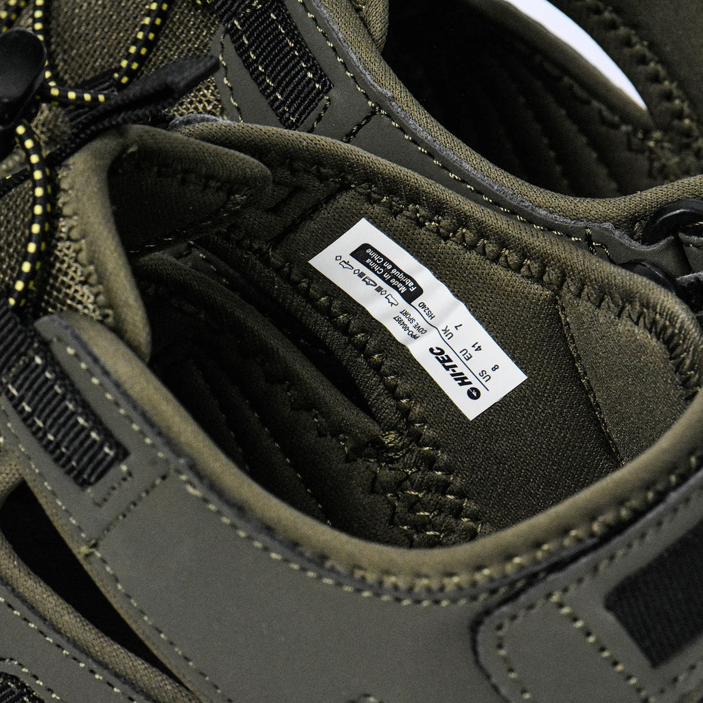 Sandales Hommes Hi-tec Cove Sport Military Olive-Black détail étiquette intérieure - BirdNova Algérie