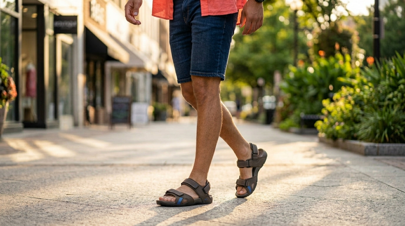 Sandales Hi-tec Hi Tec Ula porté en contexte urbain hommes - BirdNova Algérie